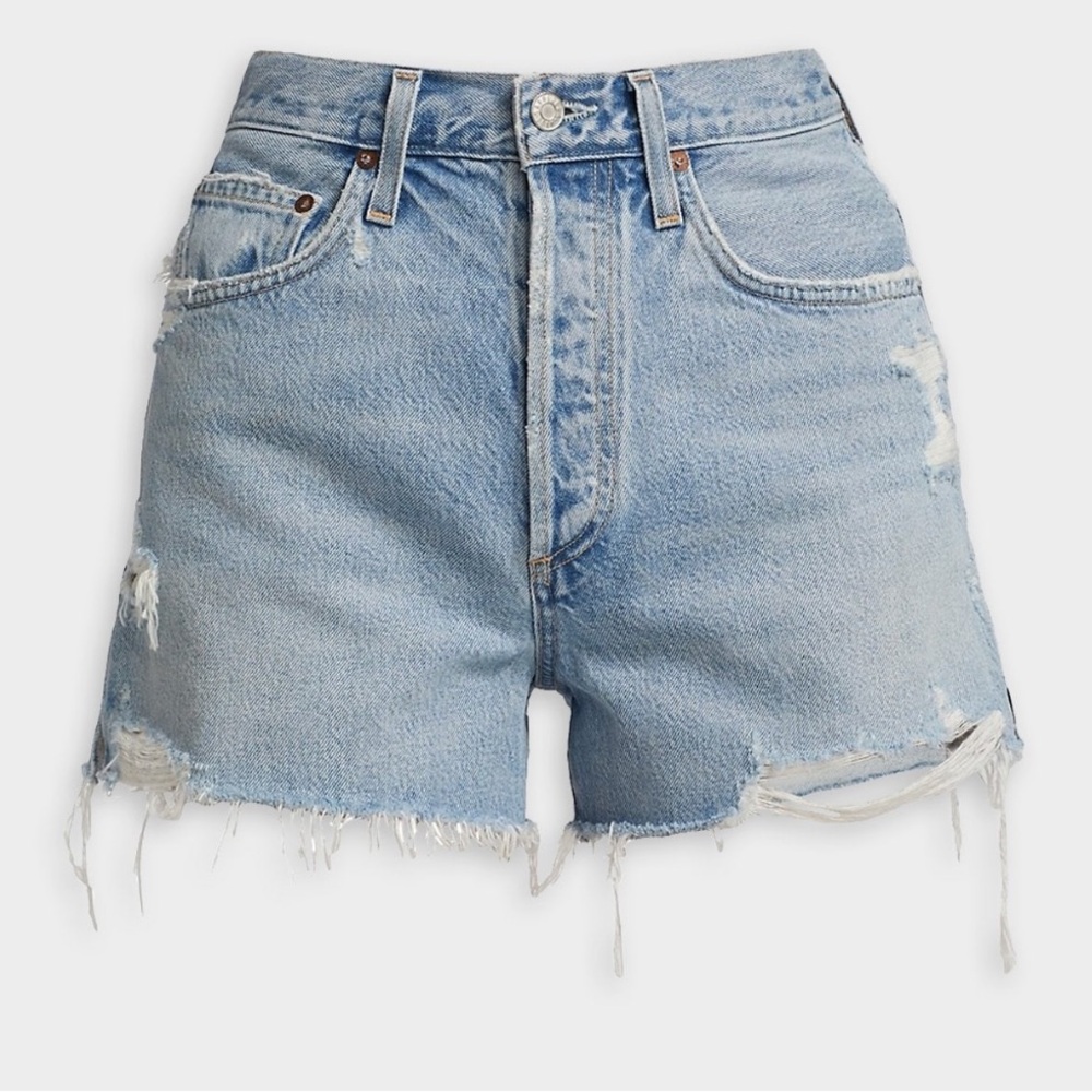 Agolde Dee High Waisted Denim Shorts